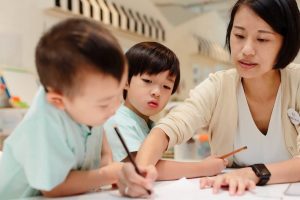 Trehaus School Preschool Creche Jakarta Indonesia children learning teacher