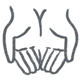 Open hands illustration